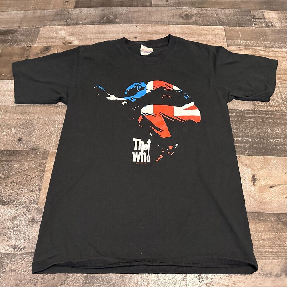 The Who Shirt Men's S 2004 Vintage Union Jack Flag Rock Band Music Merchandise